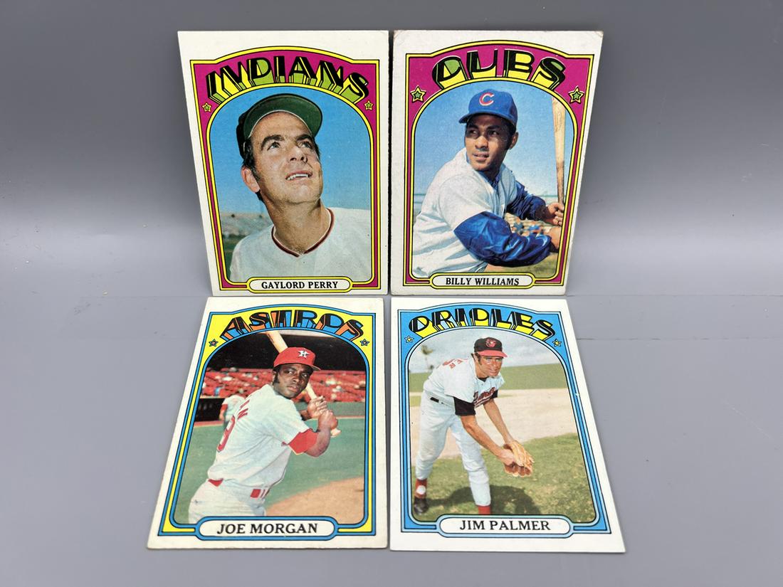 Lot of (4) Assorted 1972 Topps Baseball Star Player Cards - Varying Conditions - Gaylord Perry, (1 of 2)