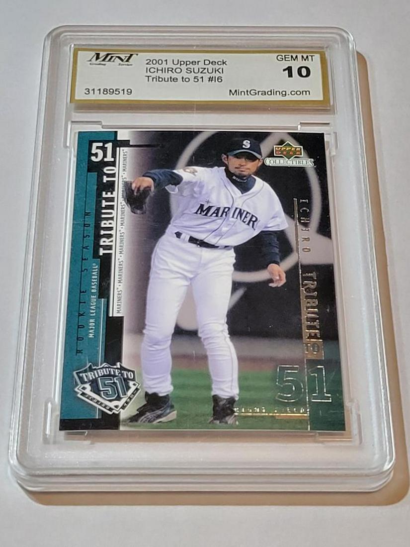 2001 UD Tribute to 51 Ichiro #16 Graded MGS 10 GEM MINT (1 of 1)