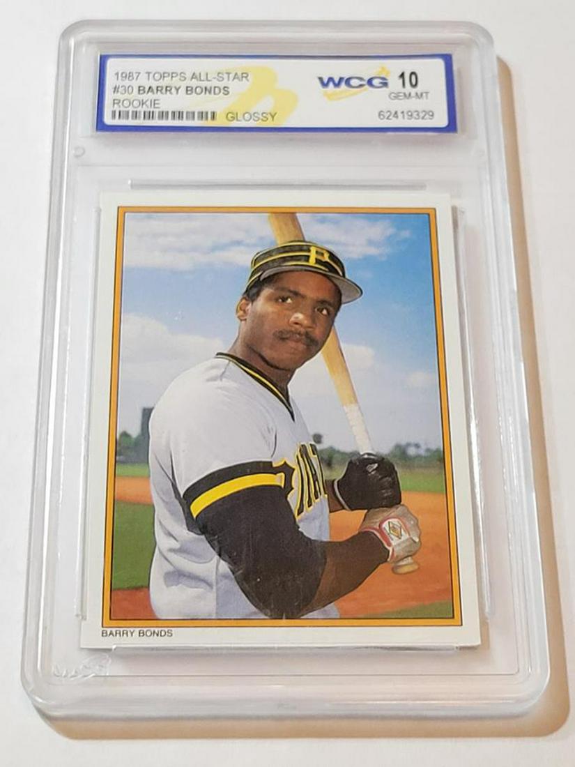 1987 Topps All Star #30 Barry Bonds RC Graded WCG 10 GEM MINT (1 of 1)
