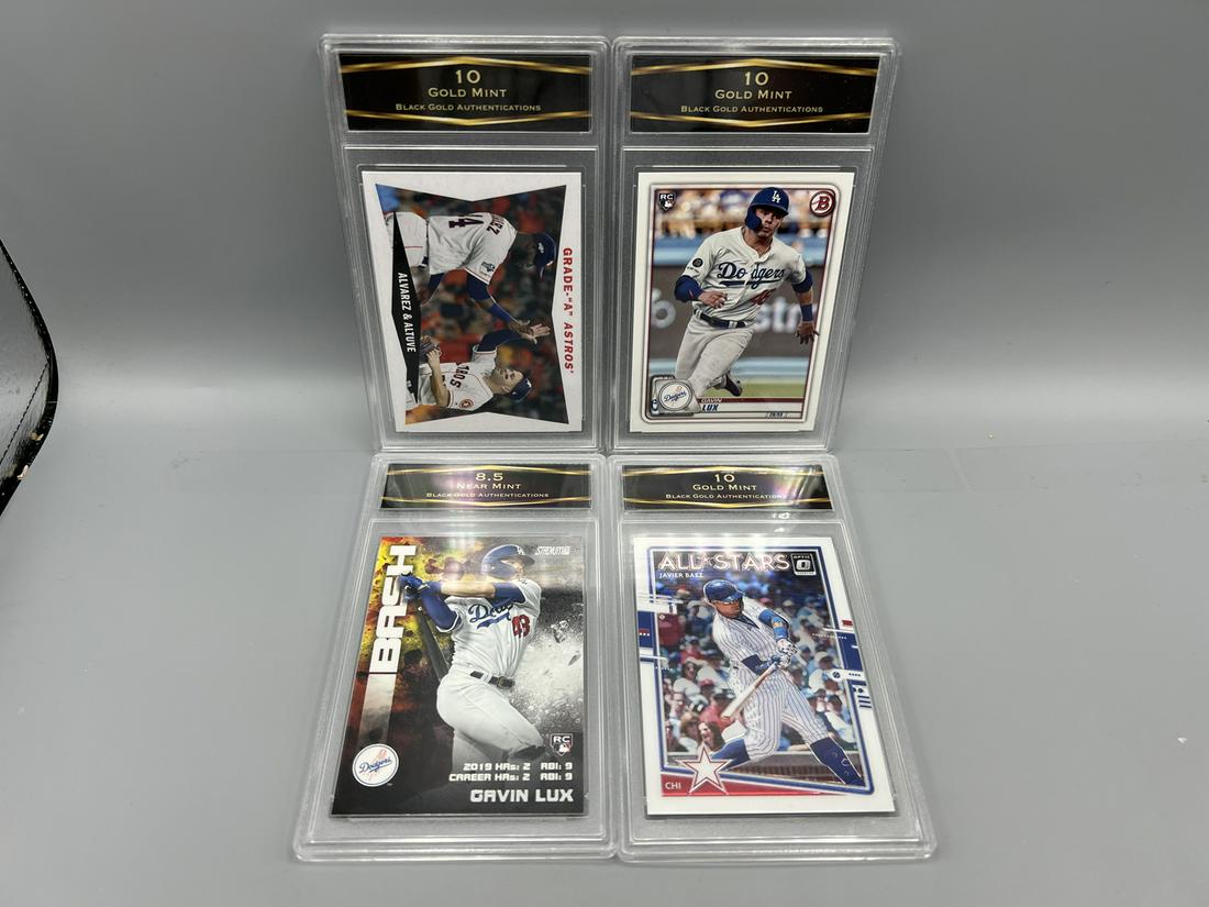 Lot of (4) Assorted Baseball Slabbed Cards - Gavin Lux RC (1 of 2)