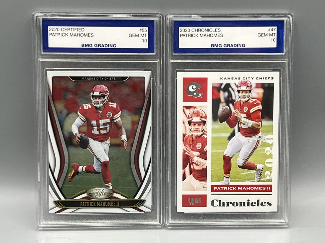 2020 Certified Patrick Mahomes #55 & 2020 Chronicles Patrick Mahomes #47 - BMG 10 (1 of 2)