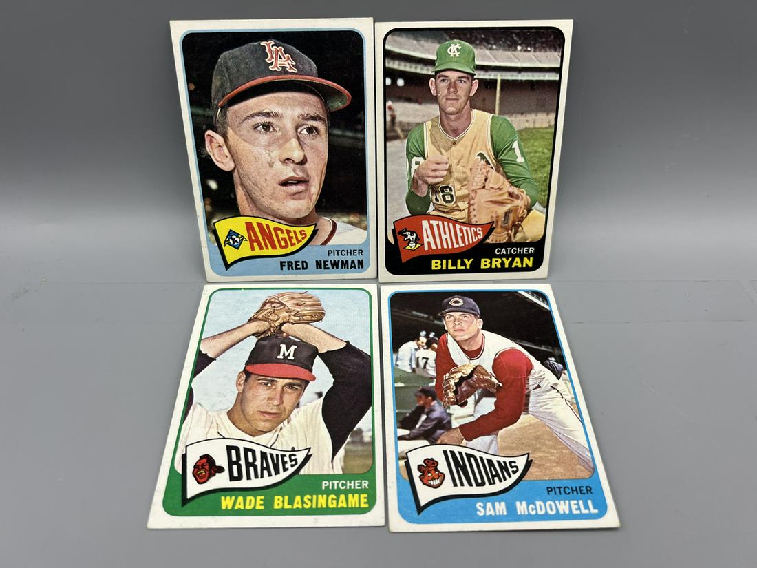 Lot of (4) Assorted 1965 Topps Baseball Cards - Varying Conditions (1 of 2)