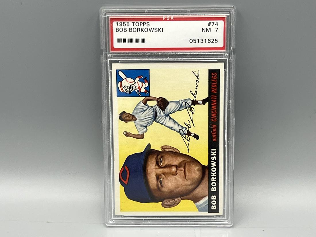1955 Topps Bob Borkowski #74 PSA NM 7 (1 of 2)