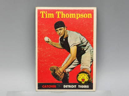 1958 Topps Tim Thompson #57 Yellow Letter Variation - Scarce: 1958 Topps Tim Thompson #57 Yellow Letter Variation - Scarce