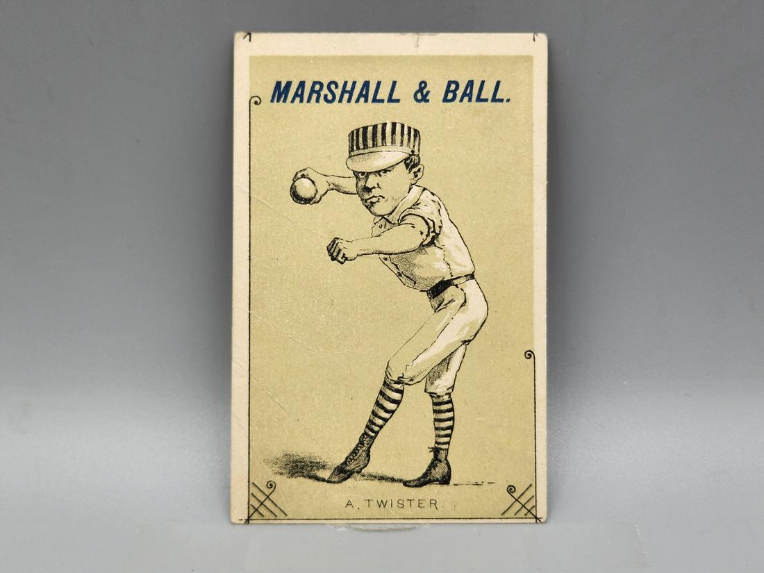 Late 1800's Baseball Advertisement Card Marshall and Ball (1 of 2)