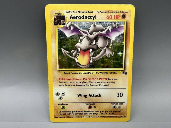 PSA 9 POKEMON FOSSIL FIRST EDITION BOOSTER PACK SET AERODACTYL