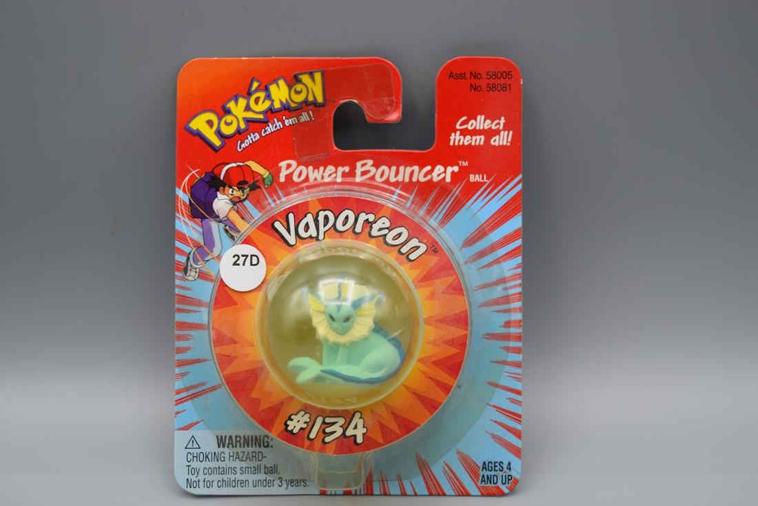 1999 Hasbro Pokemon Vaporeon #134 Power Bouncer NIP: 1999 Hasbro Pokemon Vaporeon #134 Power Bouncer NIP