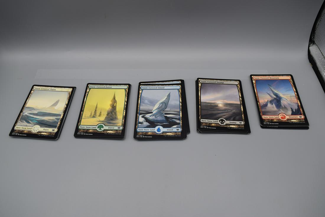 MTG Magic The Gathering Snow Covered Basic Land Lot of 50 - 10 of each (1 of 1)