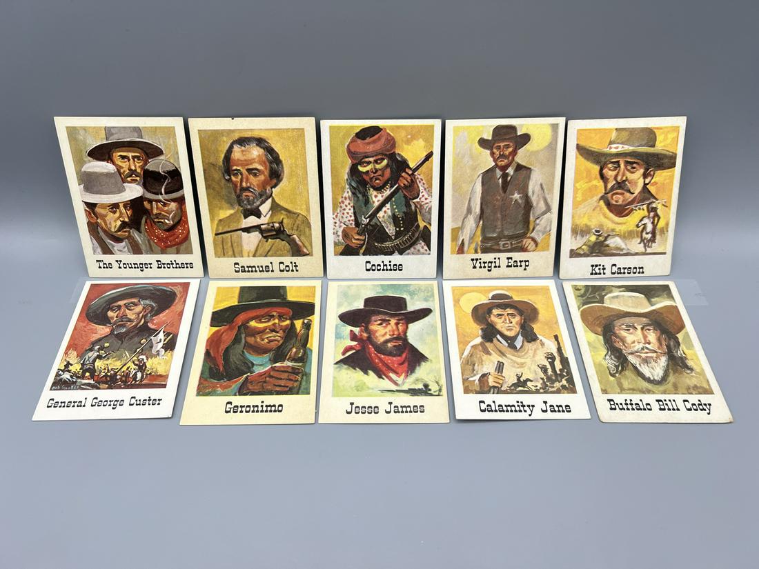 Lot of (10) 1966 Leaf Good Guys And Bad Guys Cards - Varying Conditions - Jesse James, Calamity (1 of 5)