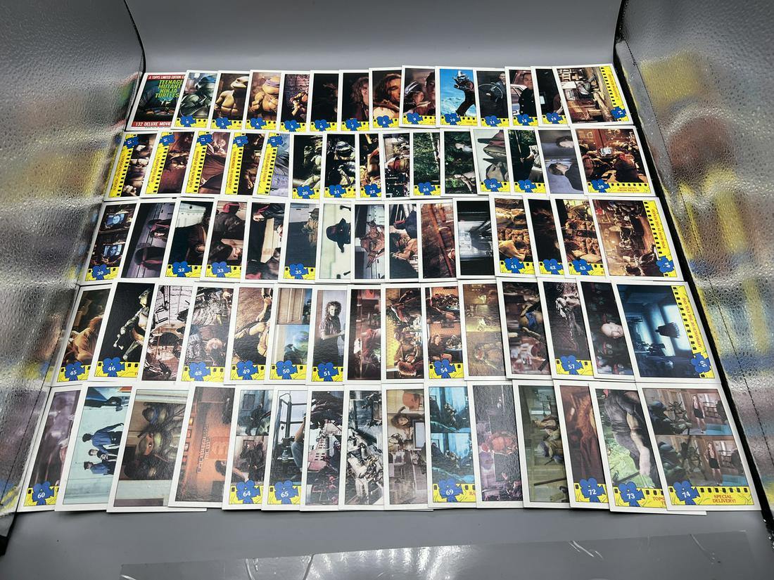 1990 Topps Teenage Mutant Ninja Turtles Movie Complete 132 Card Set W/ 11 Card Sticker Set - Varying (1 of 10)