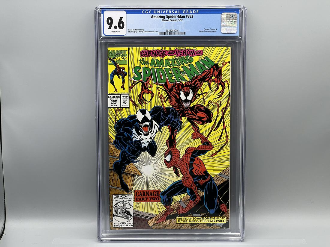 The Amazing Spiderman #362 CGC 9.6 - 2nd Full app of Carnage (1 of 2)