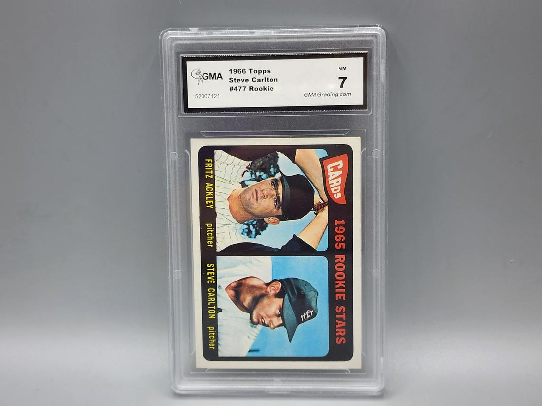 1965 Topps Steve Carlton #477 Rookie HOF GMA 7 - Incorrectly Labeled 1966 Topps (1 of 2)