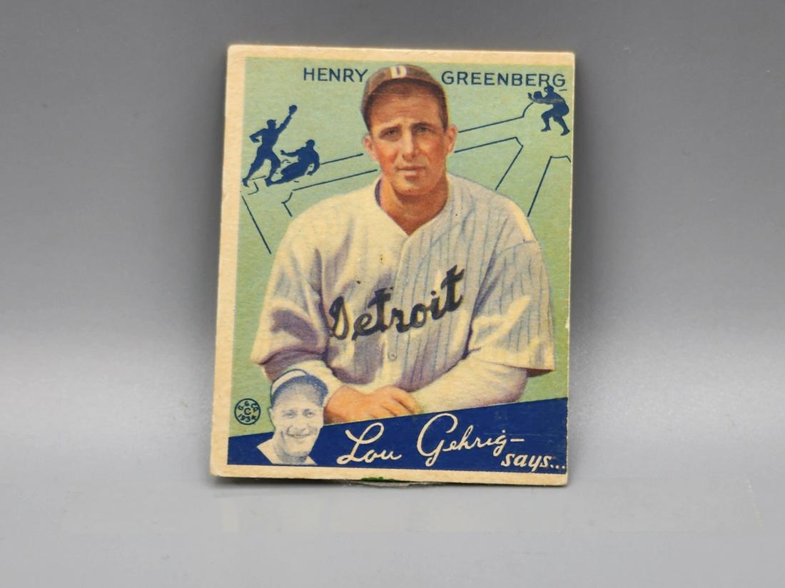 1934 Goudey Hank Greenberg #62 Rookie HOF - Highly Coveted (1 of 2)