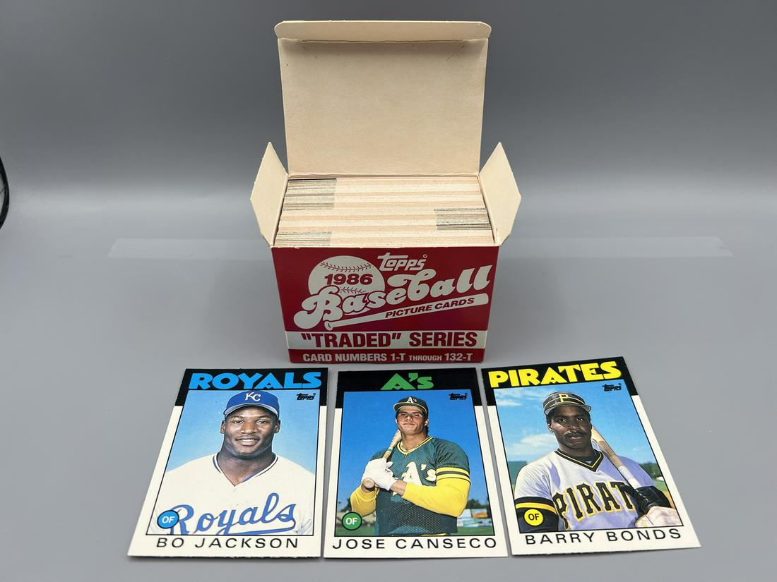 1986 Topps Traded Baseball Complete Set - Bo Jackson, Jose Canseco, & Barry Bonds RC's (1 of 4)