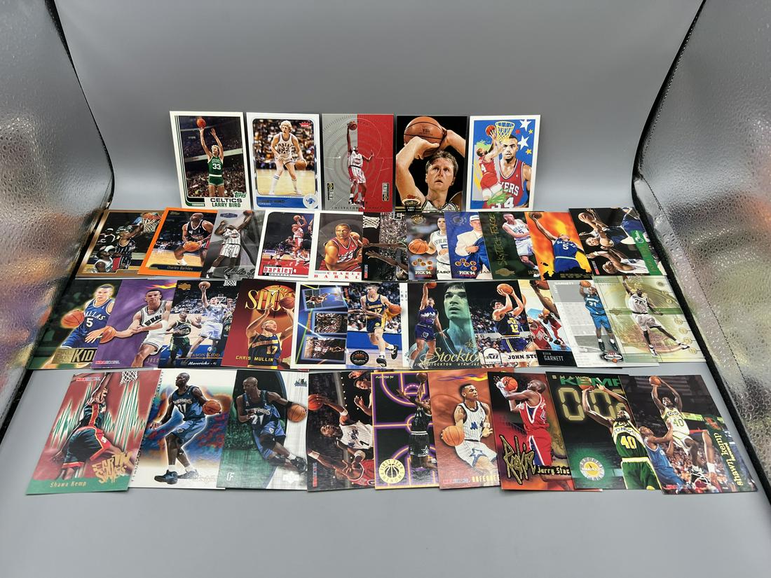 Lot of (35) Assorted Basketball Star Player Cards - Varying Conditions - Larry Bird, Charles (1 of 5)