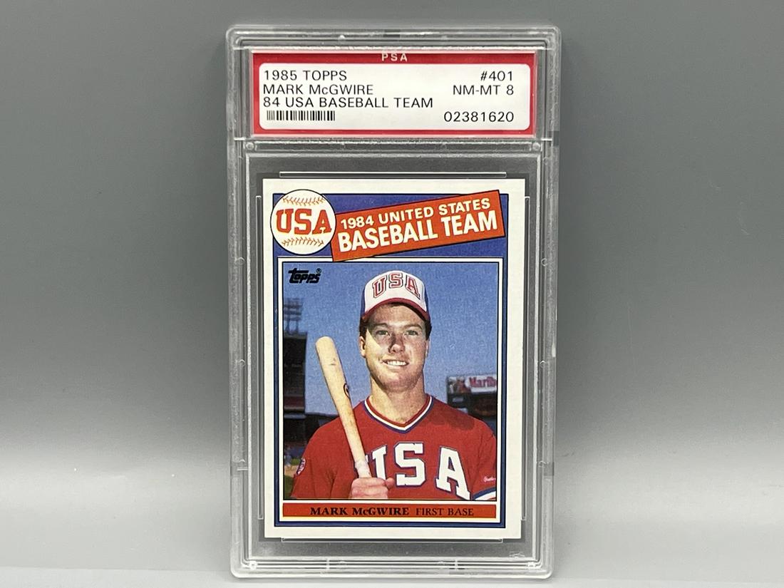 1985 Topps Mark McGwire RC #401 PSA NM-MT 8 (1 of 2)