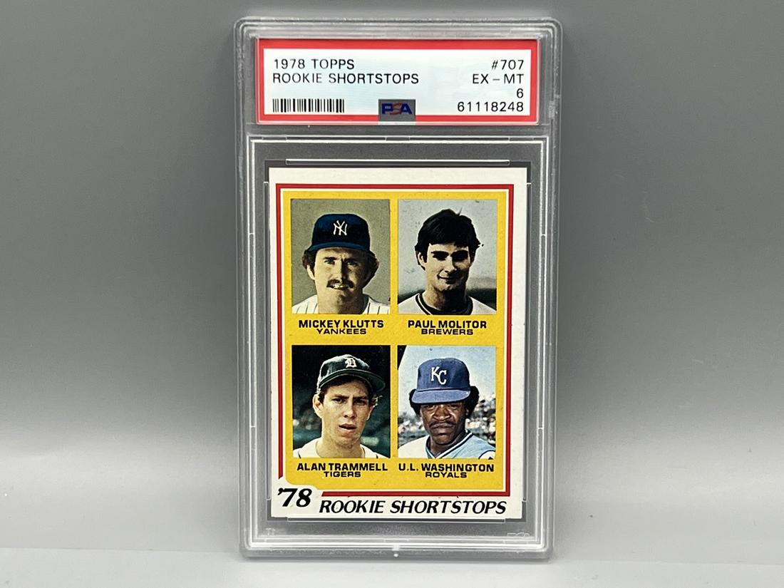 1978 Topps Paul Molitor & Alan Trammell RC #707 PSA EX-MT 6 (1 of 2)