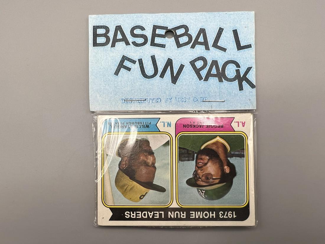 1974 Topps Baseball West Corp. Cello Fun Pack - HR Leaders with Reggie Jackson & Willie Stargell on (1 of 2)