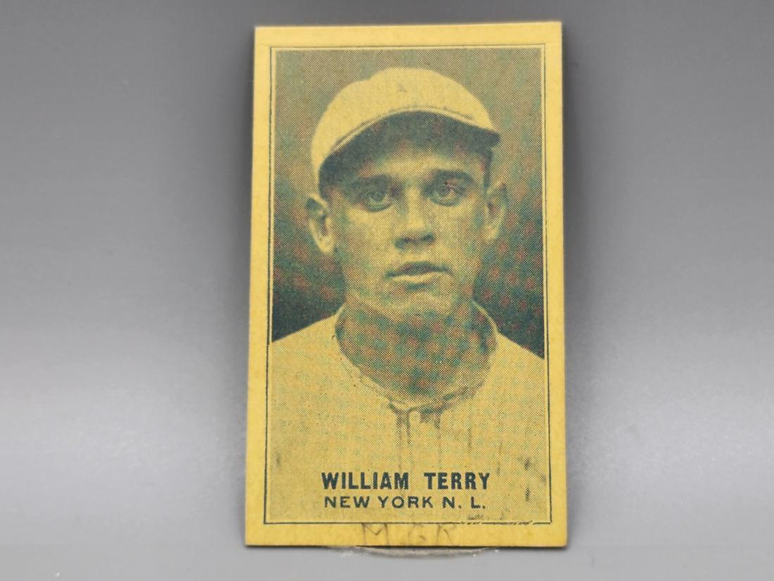 1920-30's 4 on 1 Hand Cut Solo Panel Bill Terry - HOF (1 of 2)