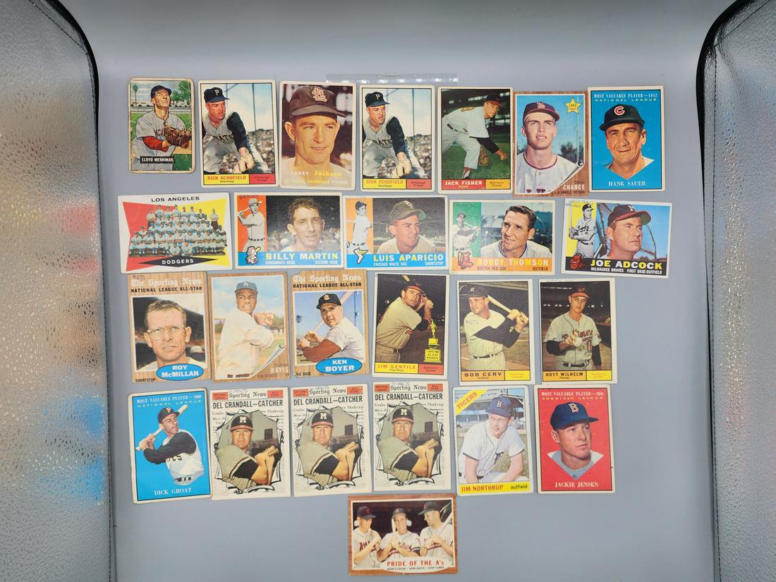 (25) Vintage Baseball Cards - Various Years (1 of 2)