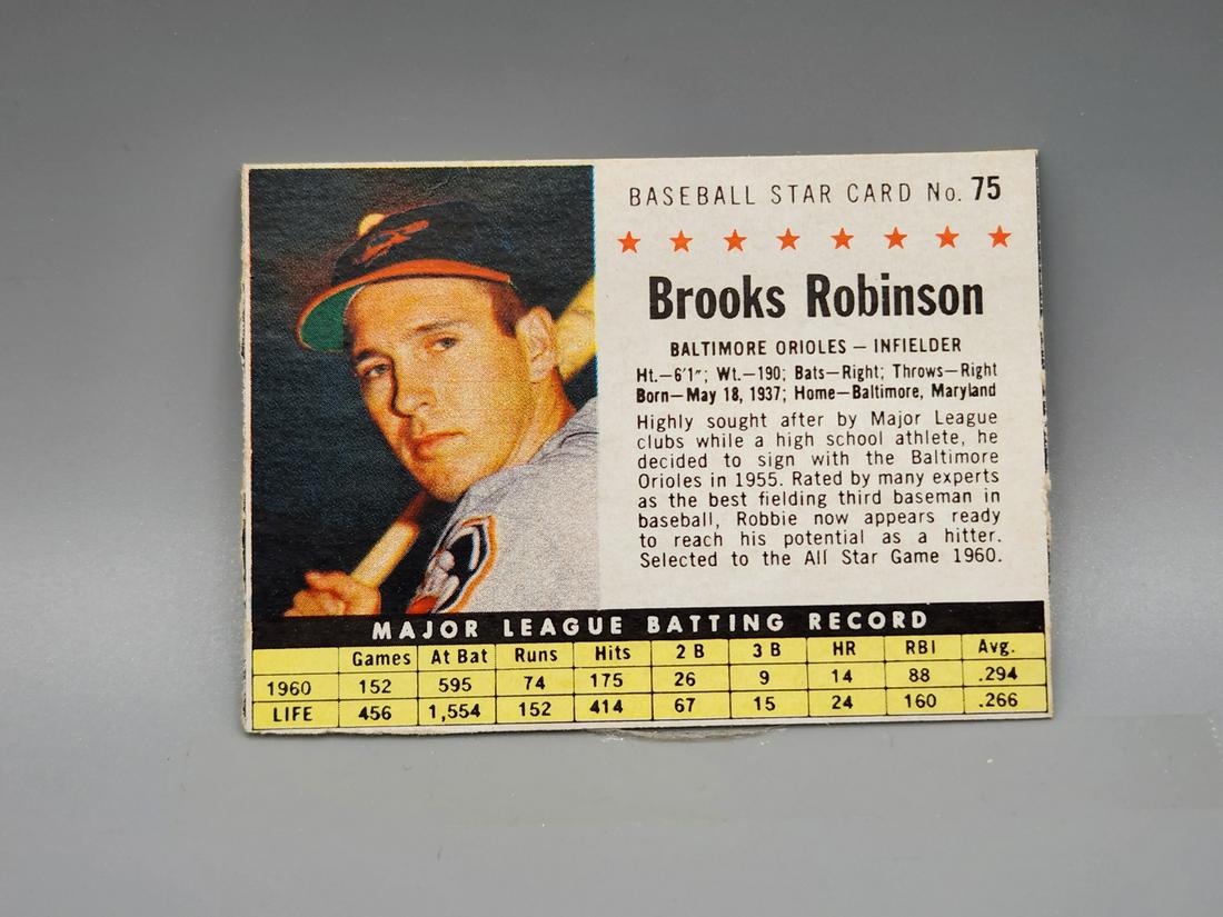 1961 Post Brooks Robinson #75 HOF: 1961 Post Brooks Robinson #75 HOF