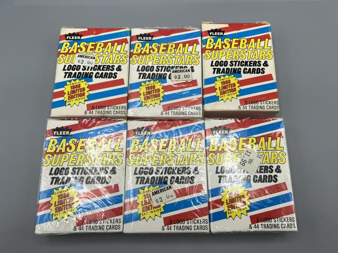 Lot of (6) 1988 Fleer Baseball Superstars Box Sets (1 of 2)