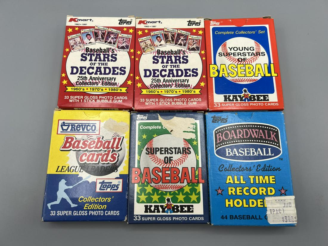 Lot of (6) Topps Department Store Baseball Card Box Sets (1 of 2)