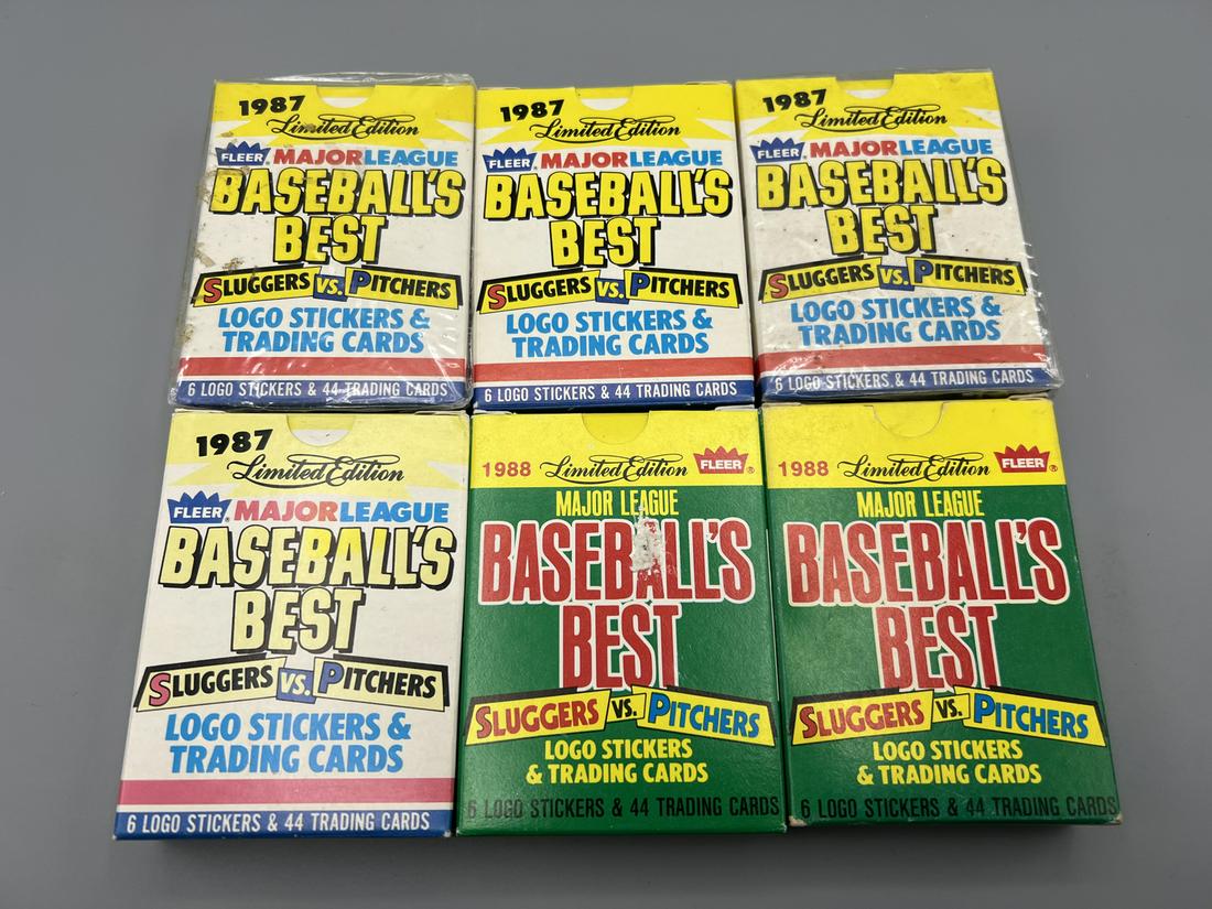 Lot of (6) 1987-88 Fleer Baseball Card Box Sets (1 of 2)