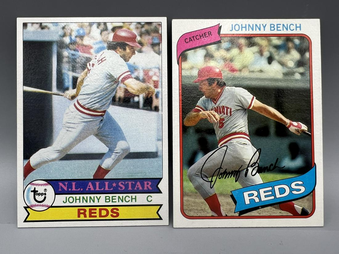 1979 & 1980 Topps Johnny Bench #200 & #100 (1 of 2)