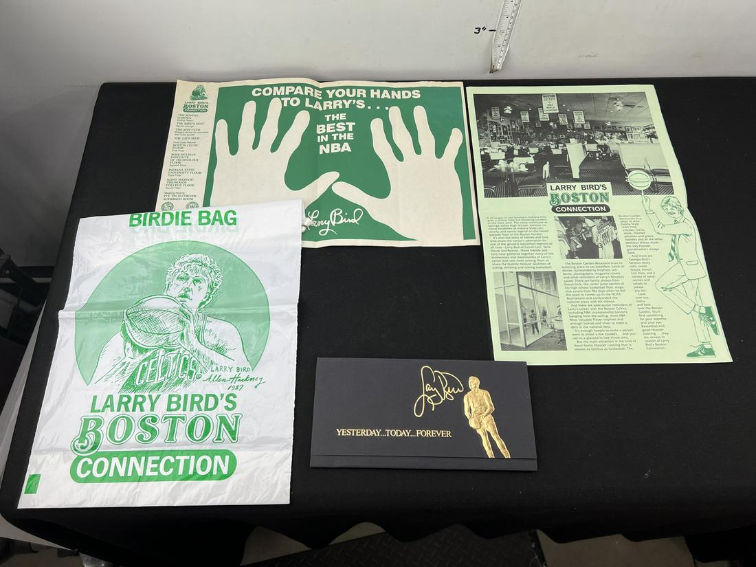 Lot of Assorted Larry Bird Collectible Items - Lime Rock Hologram 3 Card Set (1 of 1)