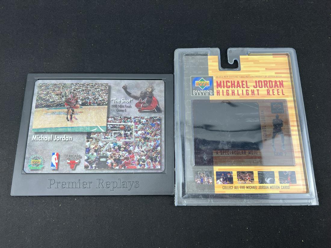 Upper Deck Michael Jordan Premier Replays & Highlight Reel Oversized Lenticular Cards (1 of 2)