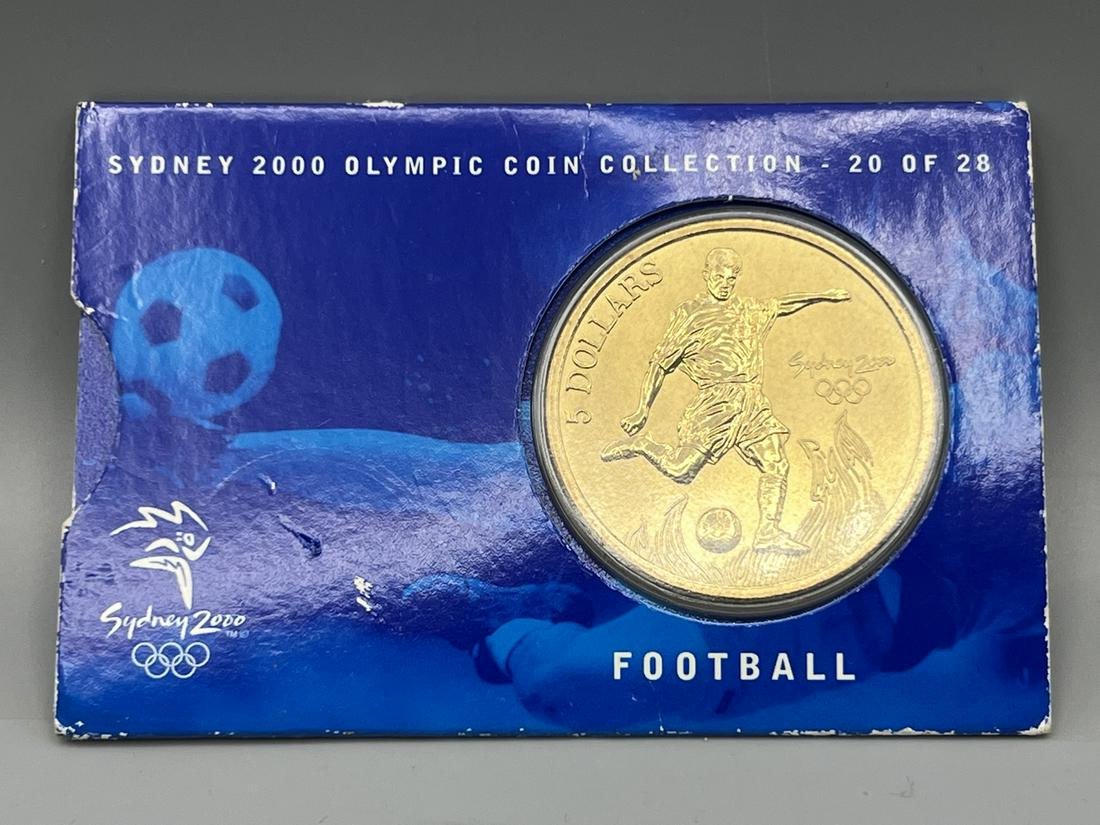 2000 Sydney Olympics $5 Football/Soccer Commemorative Coin (1 of 2)