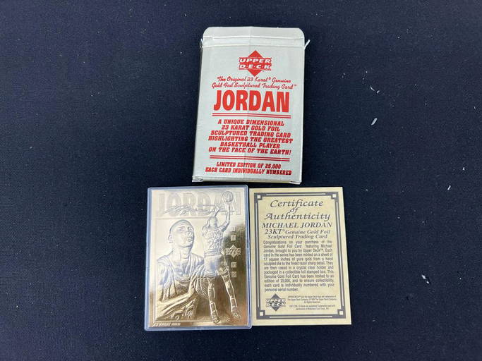 michael jordan upper deck 23 karat gold card