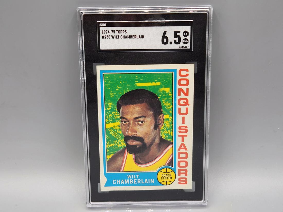 1974-75 Topps Wilt Chamberlain #250 SGC 6.5 HOF: 1974-75 Topps Wilt Chamberlain #250 SGC 6.5 HOF