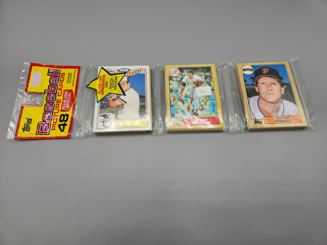 1987 Topps Baseball Rack Pack - Ripken Jr. On Front - Possible Rookies of Bonds, Jackson, Larkin (1 of 2)
