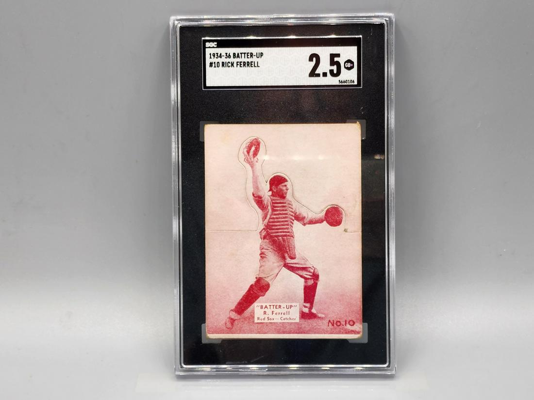 1934-36 Batter-Up Rick Ferrell #10 SGC 2.5 HOF - Tough Issue (1 of 2)