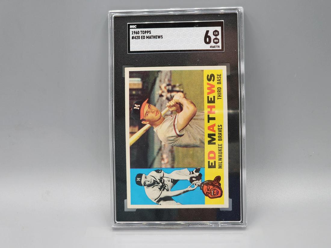 1960 Topps Ed Mathews #420 SGC 6 HOF (1 of 2)