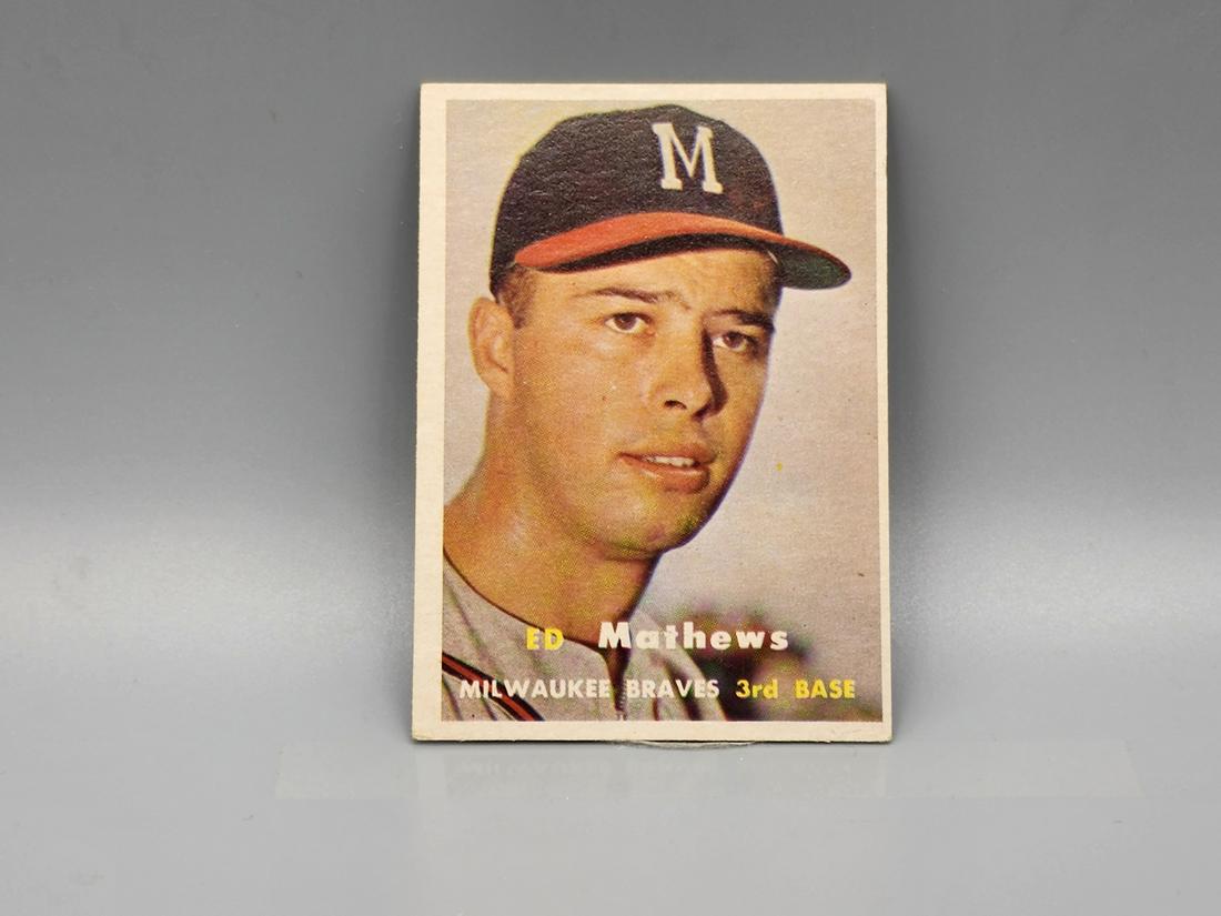1957 Topps Ed Mathews #250 HOF (1 of 2)