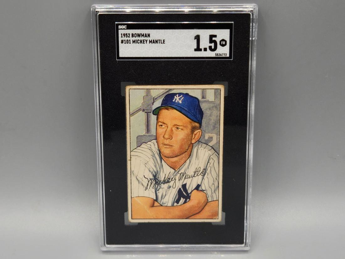 1952 Bowman Mickey Mantle #101 SGC 1.5 HOF - Iconic Card - Nicely Centered (1 of 2)