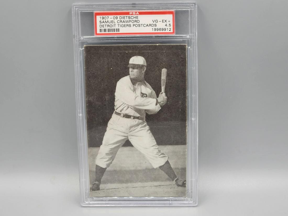 1907-09 Dietsche Postcard Sam Crawford PSA 4.5 HOF - Scarce (1 of 2)