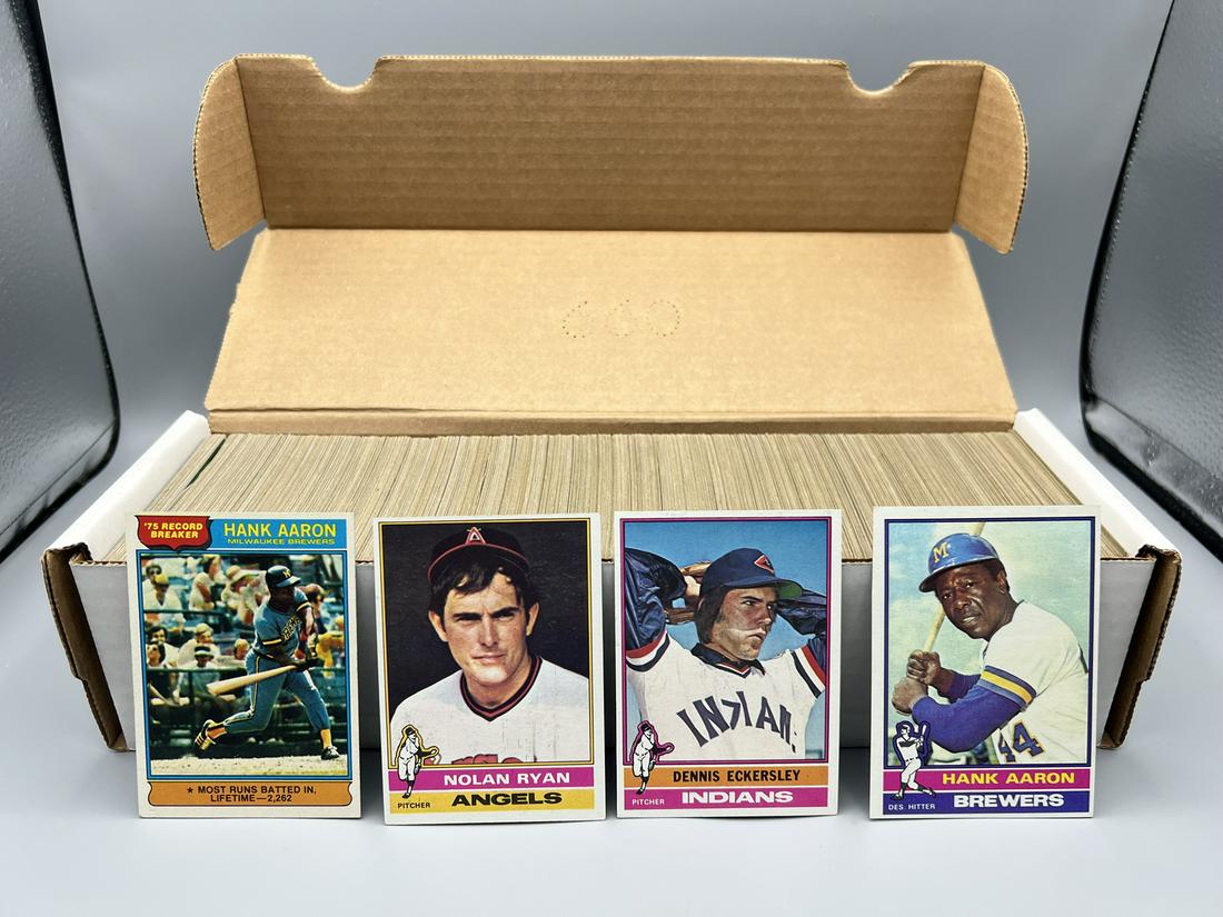 1976 Topps Baseball Complete Set - Set appears to average Mid Grade Condition - Dennis Eckersley RC (1 of 12)