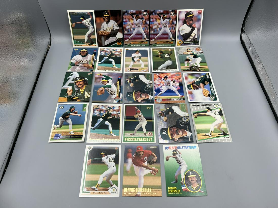 Lot of (23) Assorted Dennis Eckersley Baseball Cards - Varying Conditions (1 of 12)