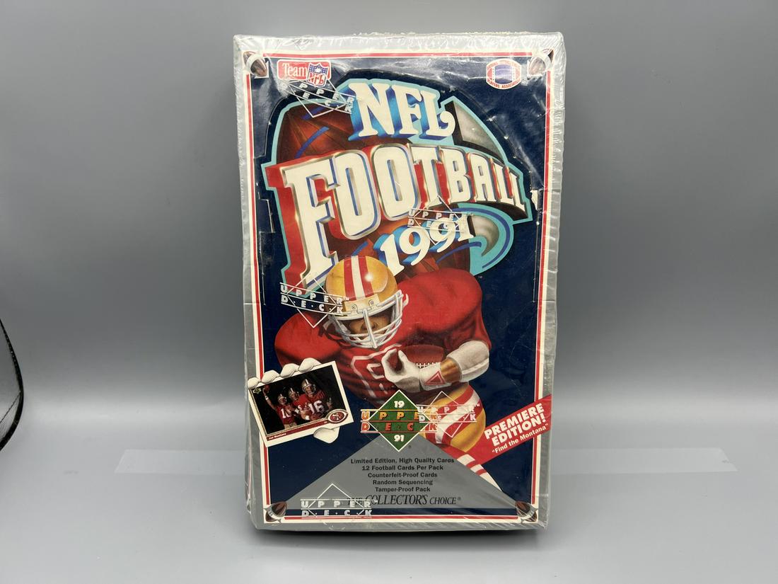 1991 Upper Deck Football Unopened Wax Box - Possible Brett Favre Rookies (1 of 2)