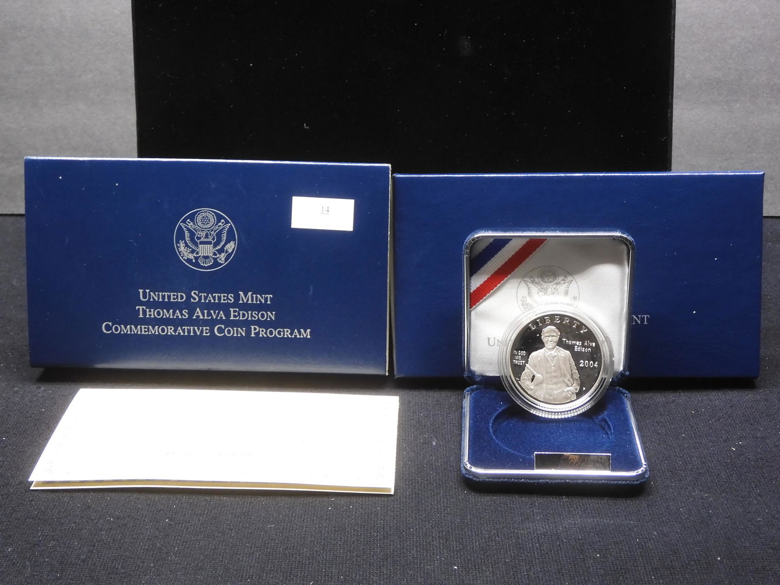 2004-P U.S. Thomas Alva Edison Proof Silver Dollar OGP (1 of 4)