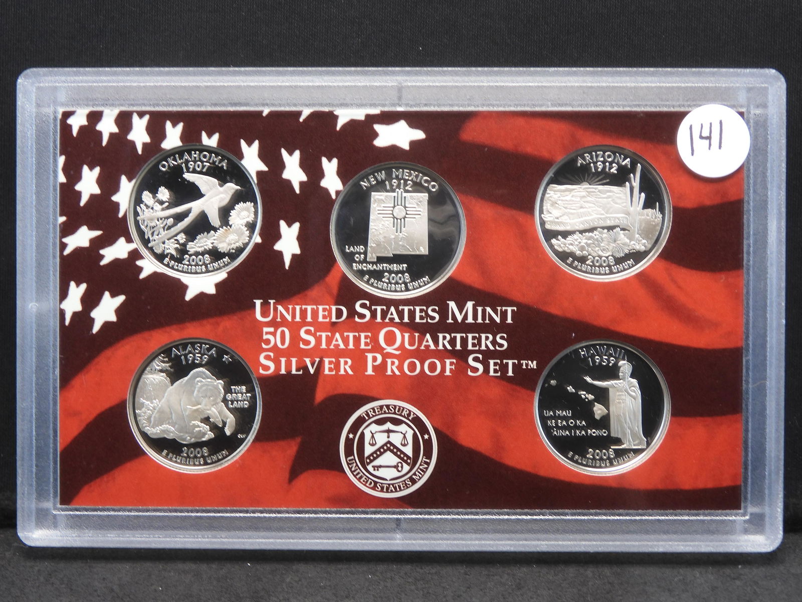 2008-S U.S. SILVER Statehood Quarter Proof Set (1 of 4)
