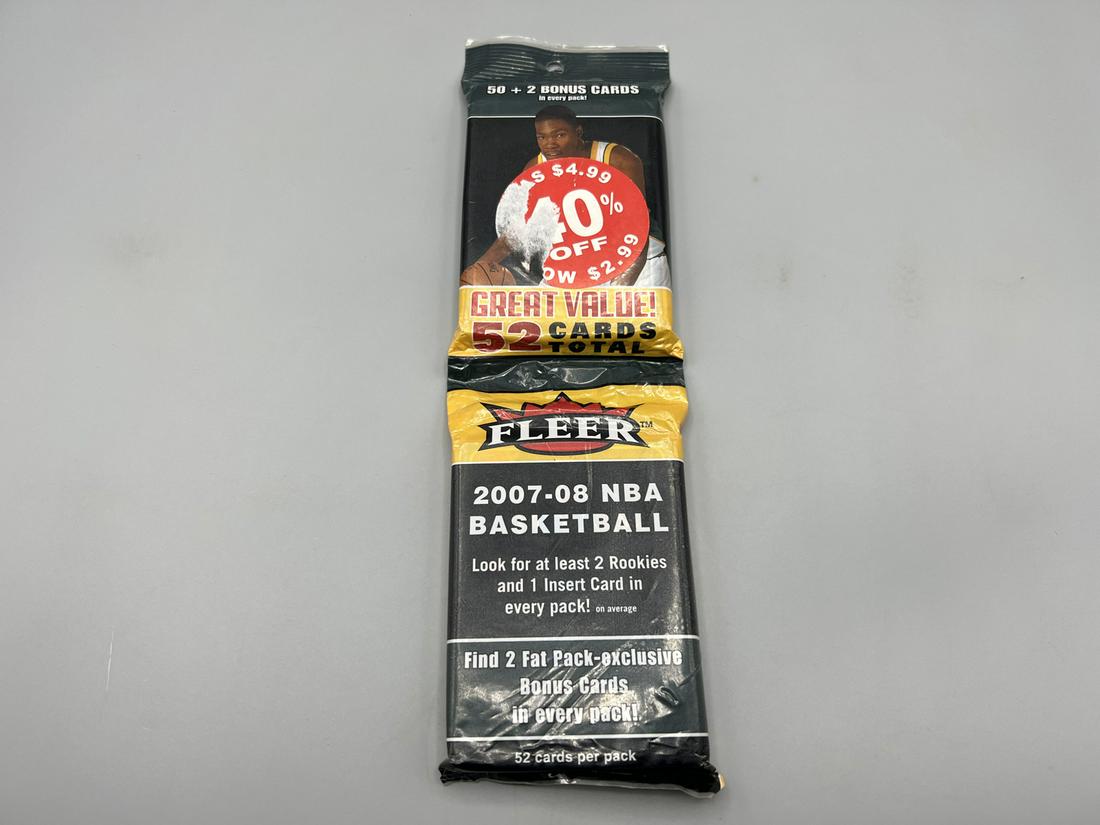 2007-08 Fleer Basketball Unopened Value Pack - Possible Kevin Durant RC (1 of 2)