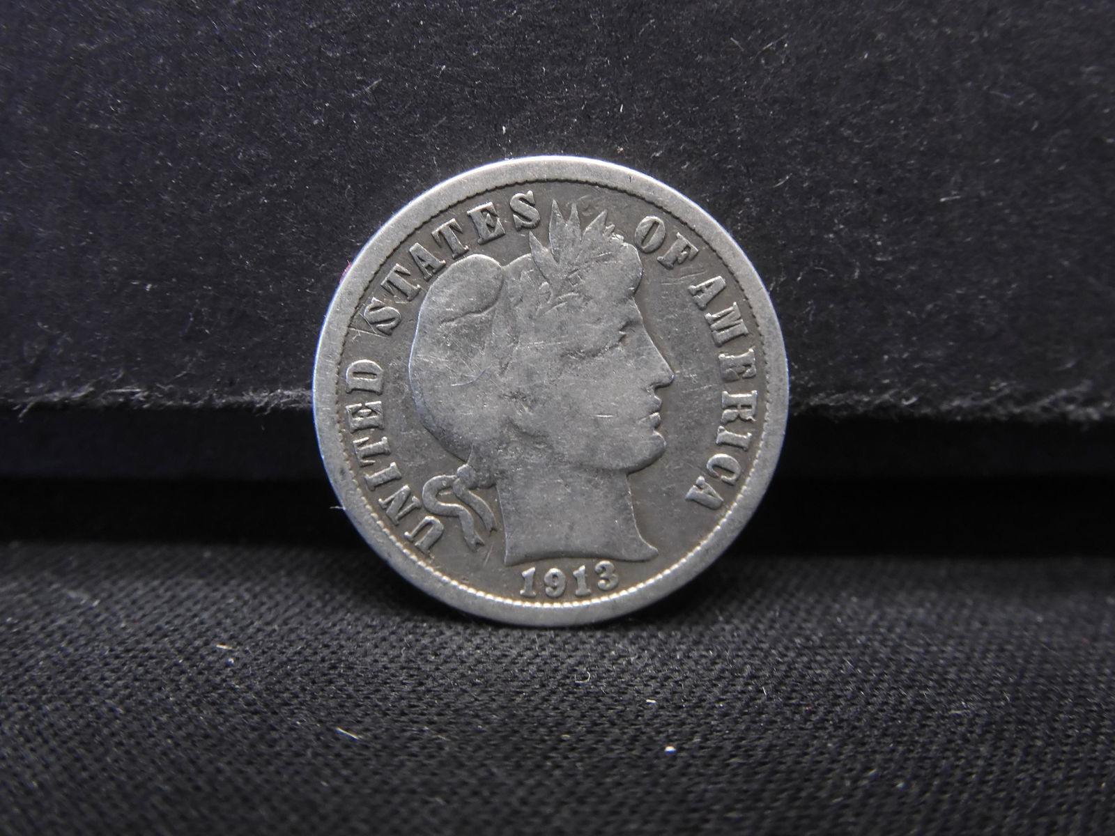 1913 (90% SILVER) BARBER DIME/110 YEARS OLD! (1 of 2)