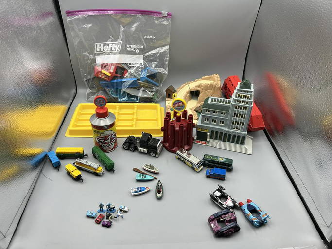 Late 1980s & Early 1990s Galoob Micro Machines Playsets And Vehicle Lot