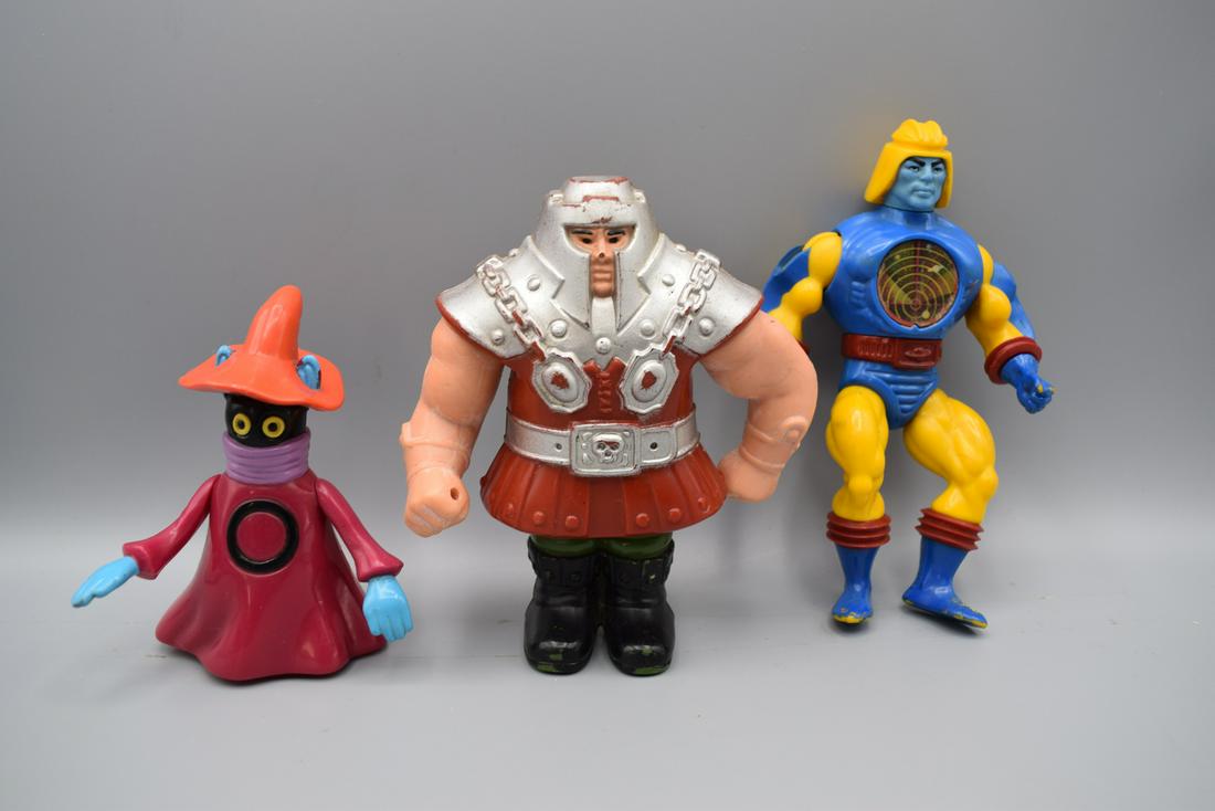 1980s Mattel MOTU He-Man Figure Lot - Ram-Man, Orko, Sy-Klone: 1980s Mattel MOTU He-Man Figure Lot - Ram-Man, Orko, Sy-Klone