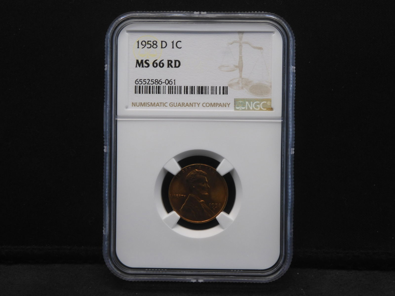 1958-D Lincoln Wheat Cent - NGC MS66 RD (1 of 5)
